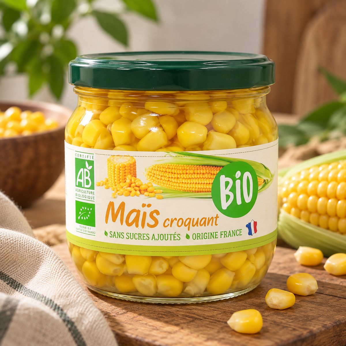 Maïs doux en grains 370ml bio