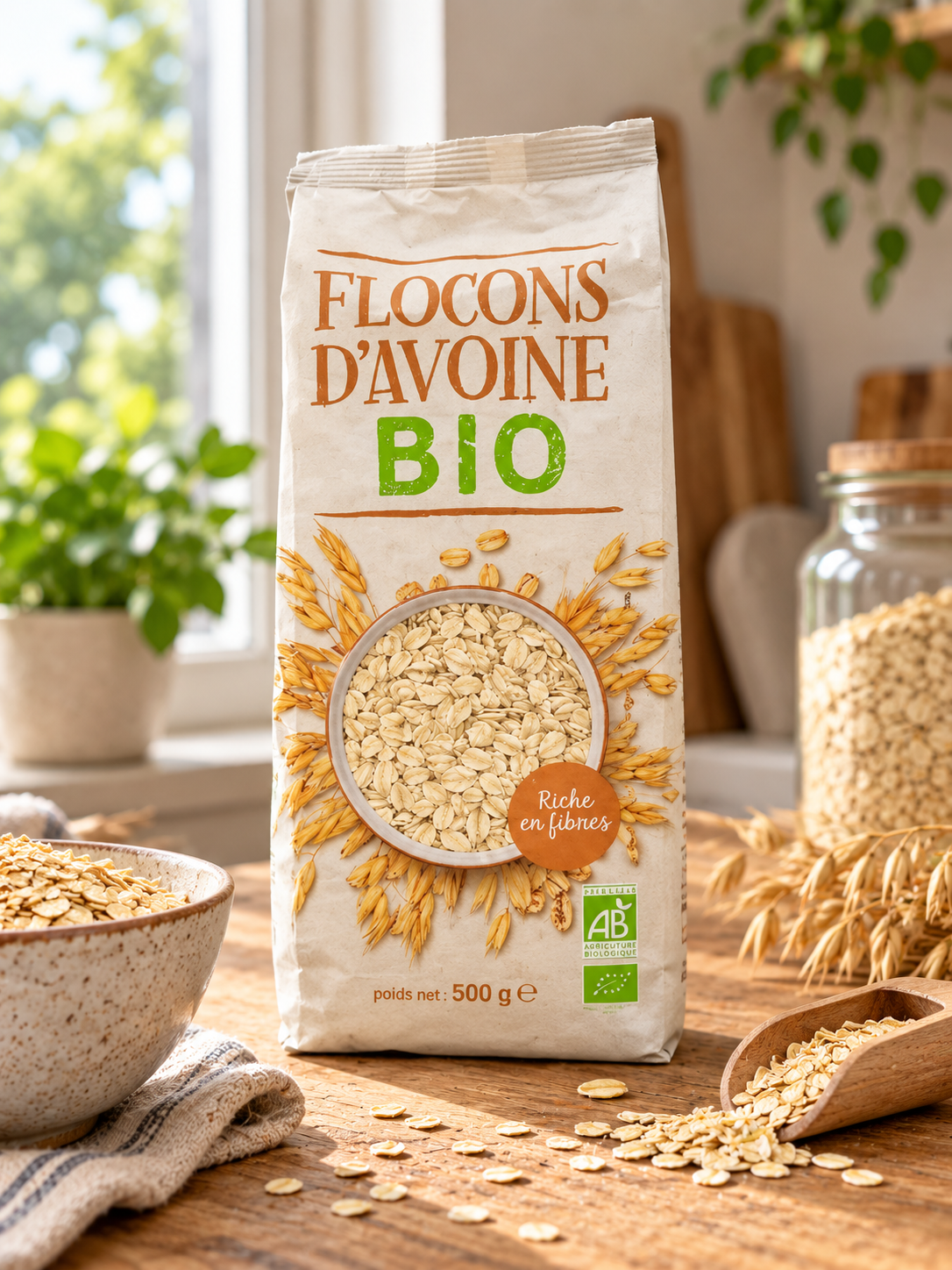 Flocons d'avoine 500g bio