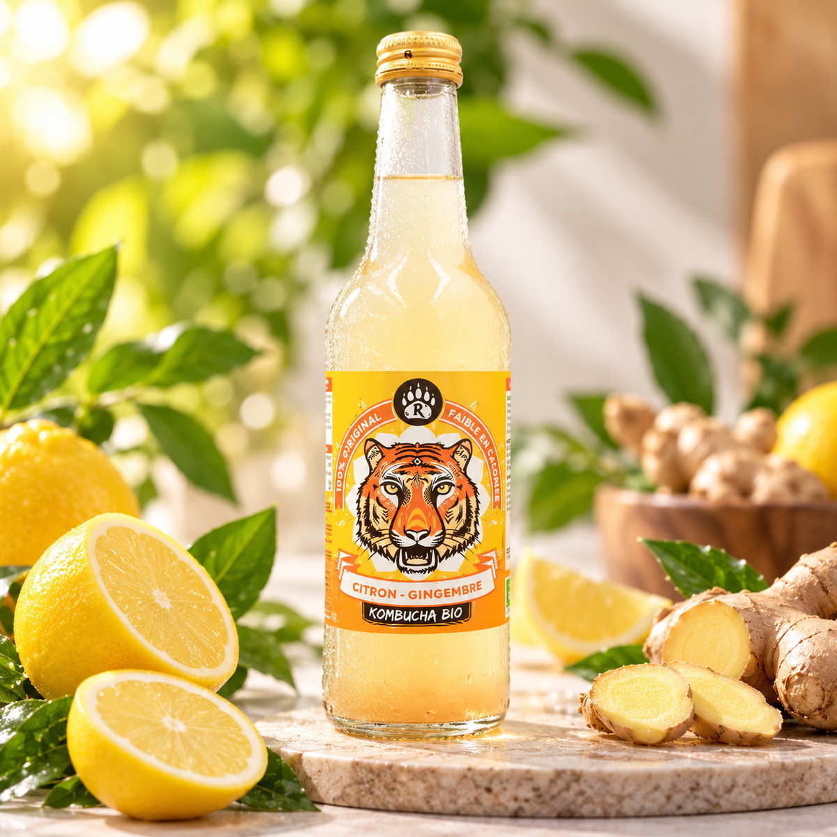 Kombucha citron-gingembre 33 cl bio