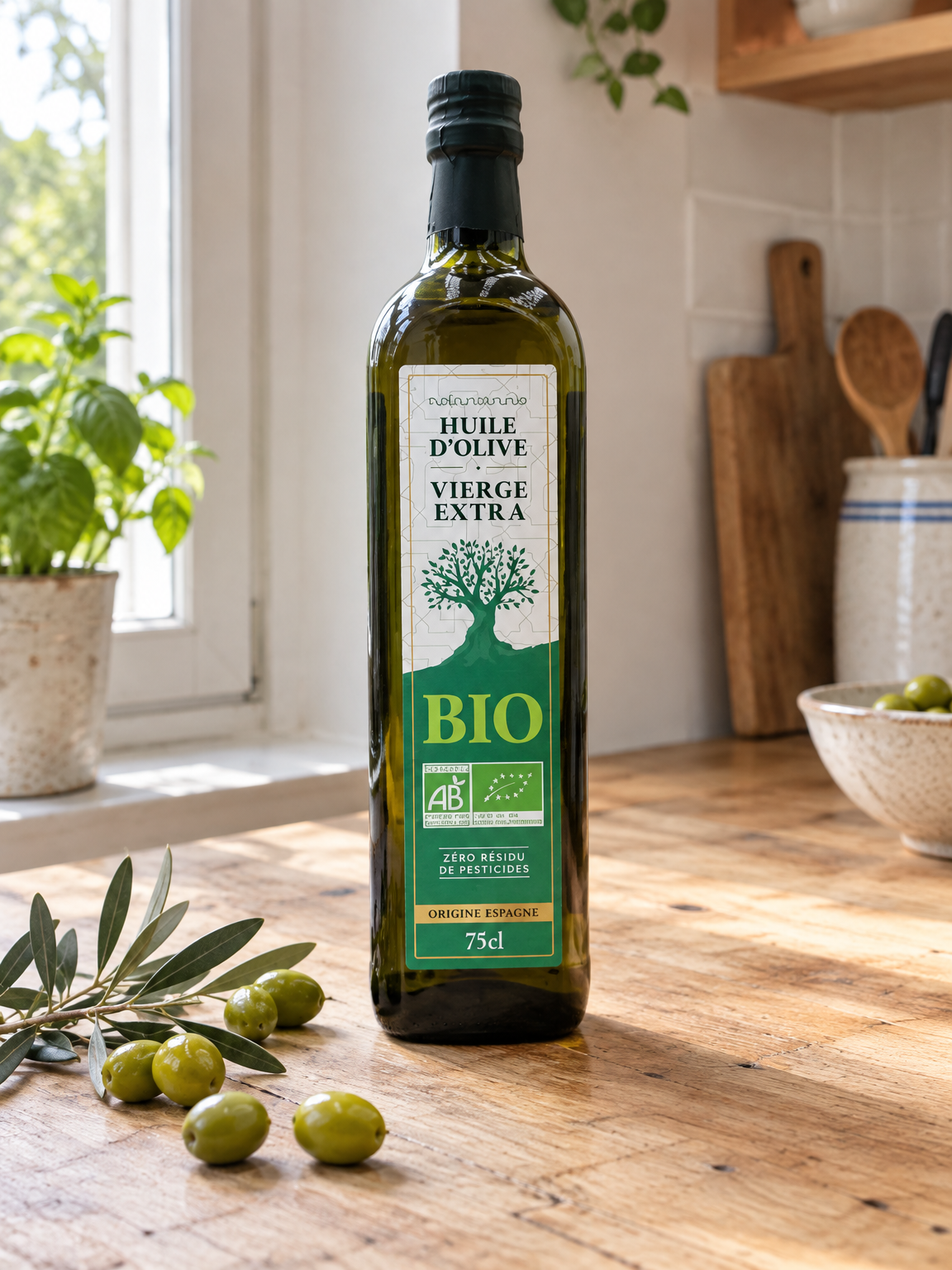 Huile d'olive extra vierge 75cl bio